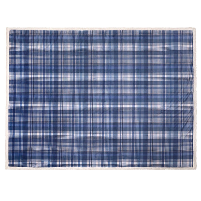 Bennet Check Throw in Navy