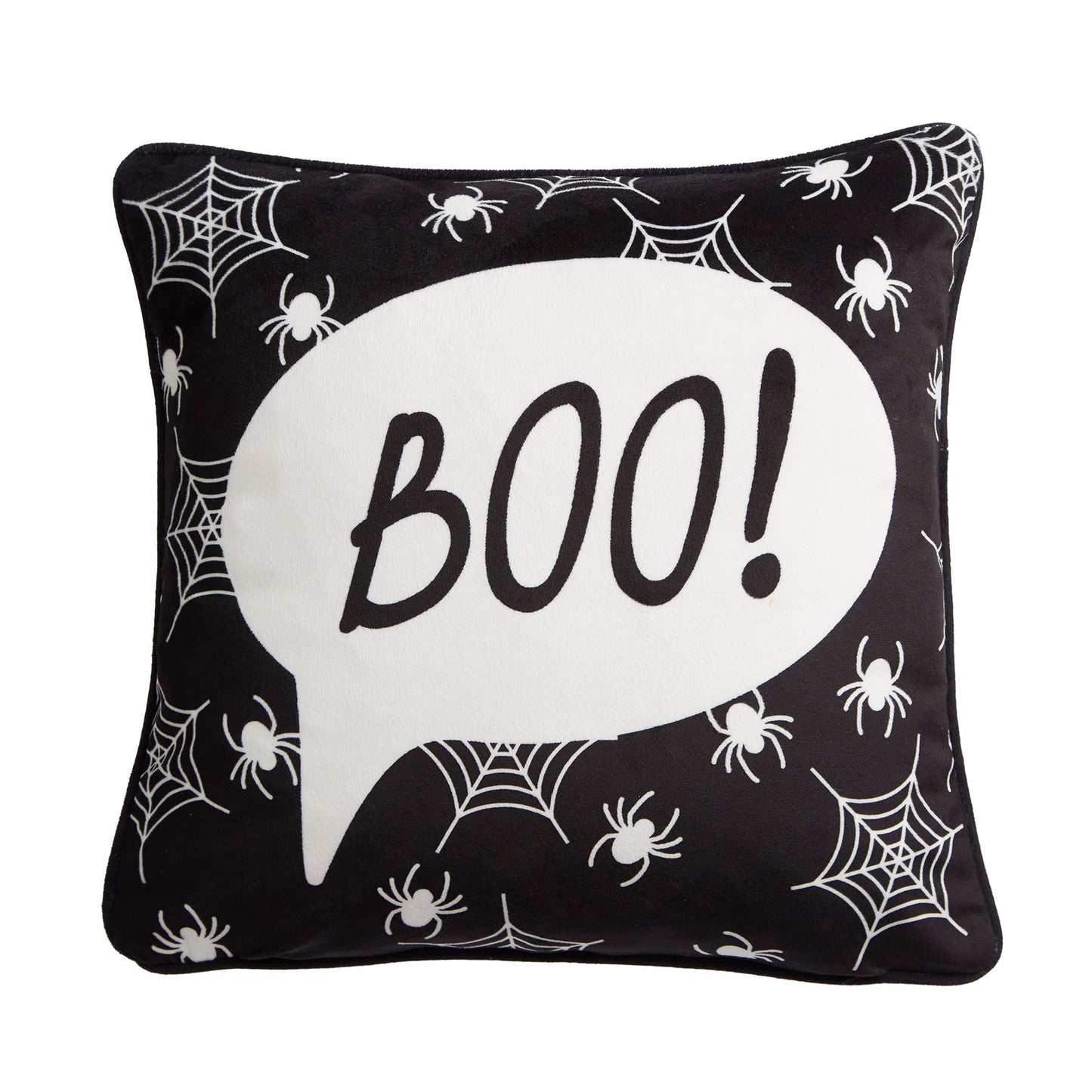 Boo Halloween Cushion in Black