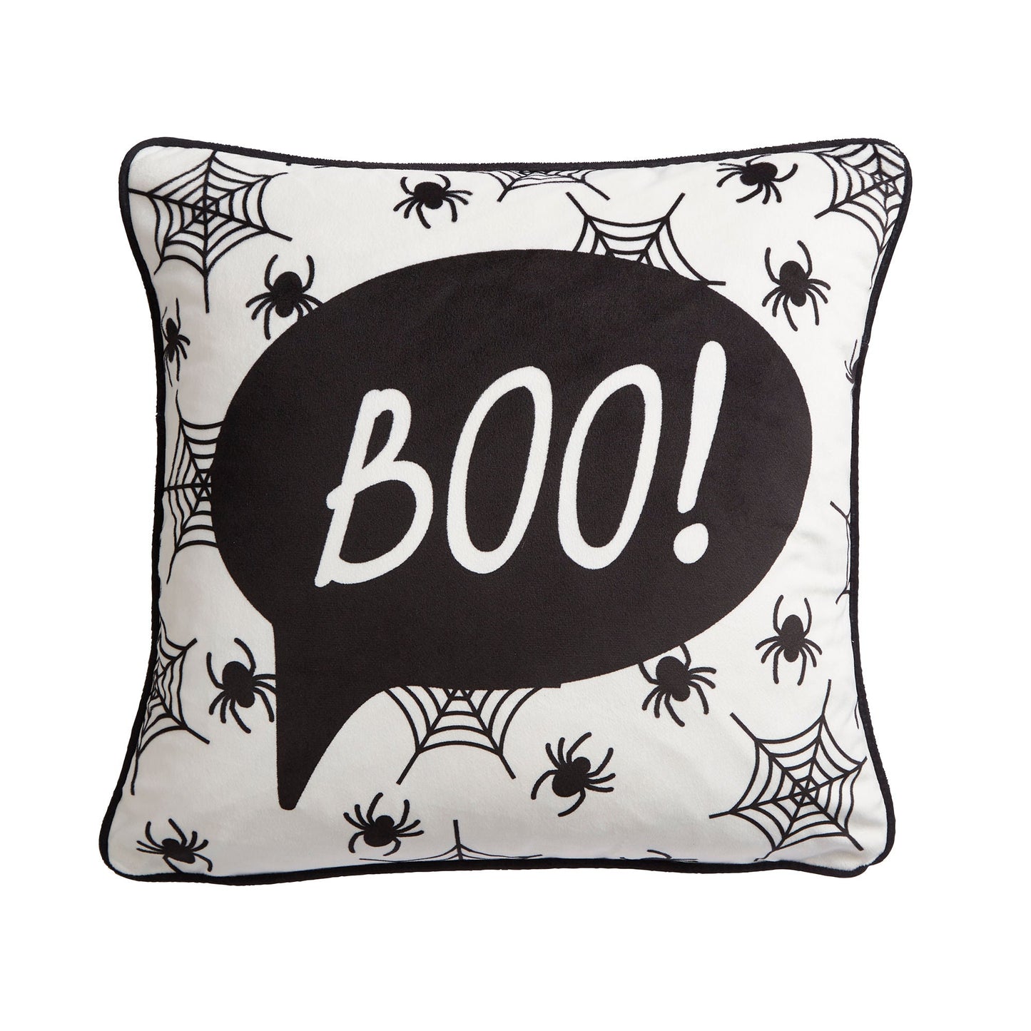 Boo Halloween Cushion in Black
