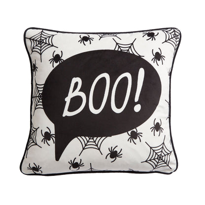 Boo Halloween Cushion in Black