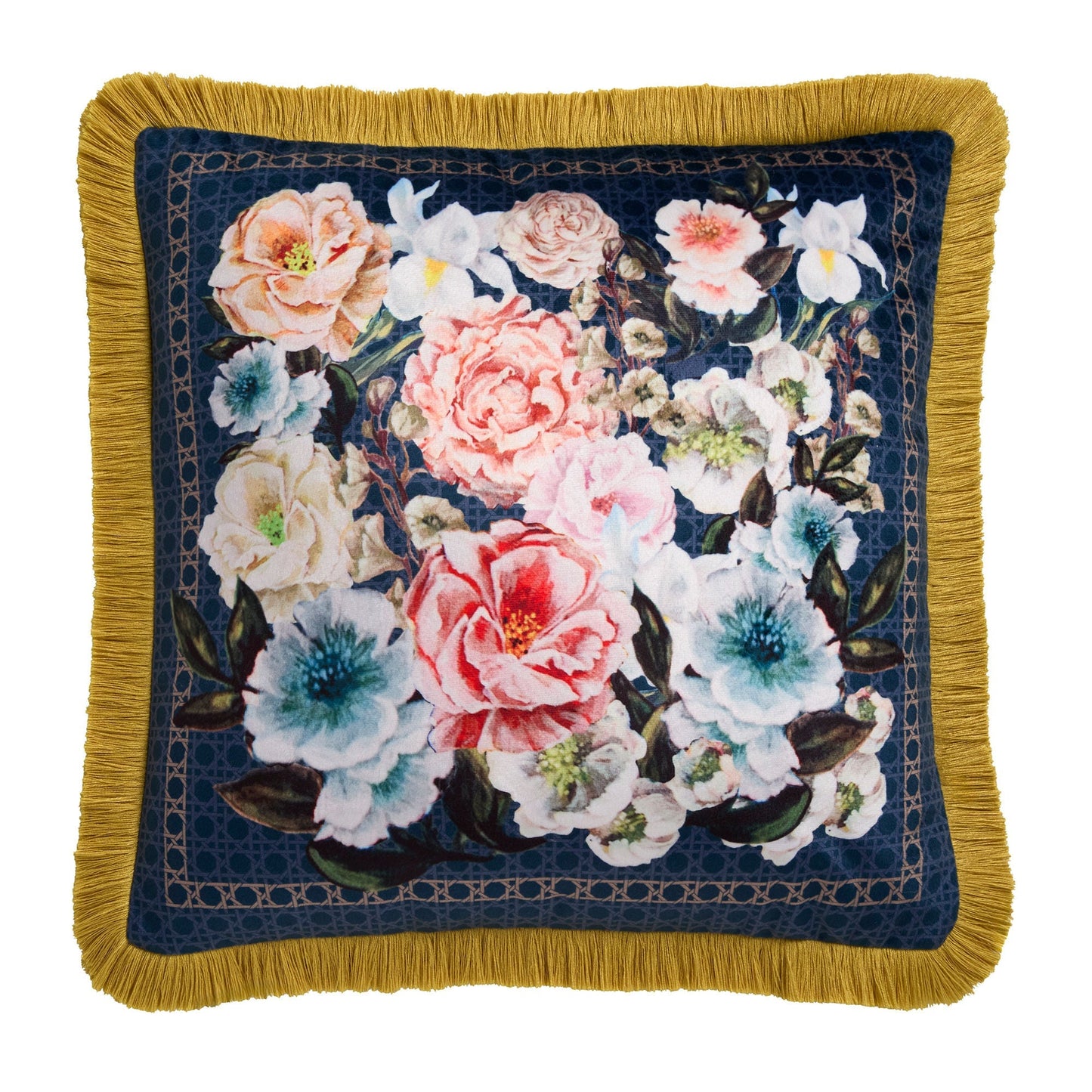 Bouquet List Cushion in Blue