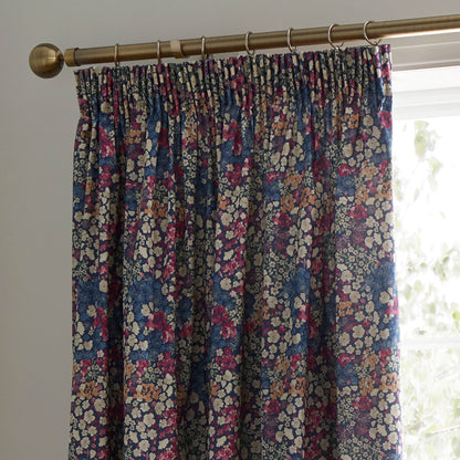 Bessie Pencil Pleat Curtains in Navy