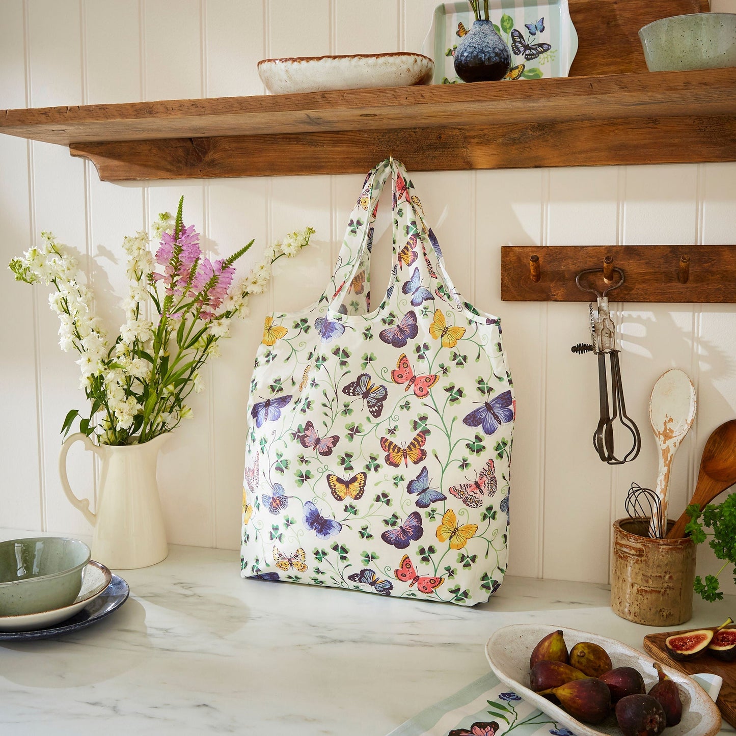 Butterfly Grove Canvas Shoulder Bag