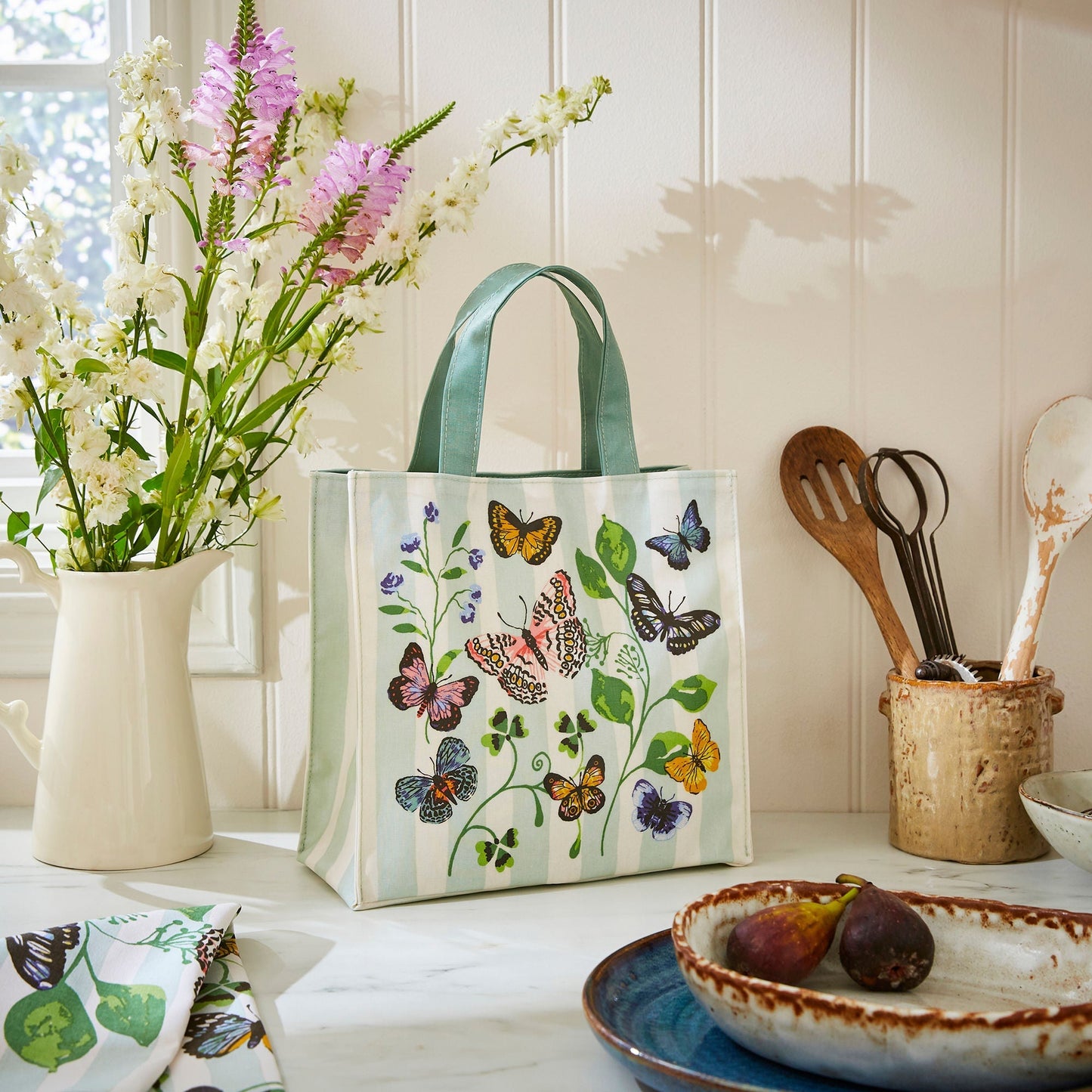 Butterfly Grove Canvas Shoulder Bag
