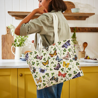 Butterfly Grove Canvas Shoulder Bag