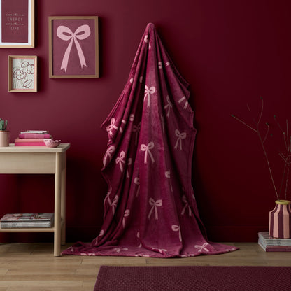 Bows Throw in Berry