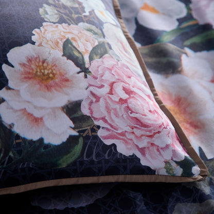 Bouquet List Duvet Cover Set in Navy