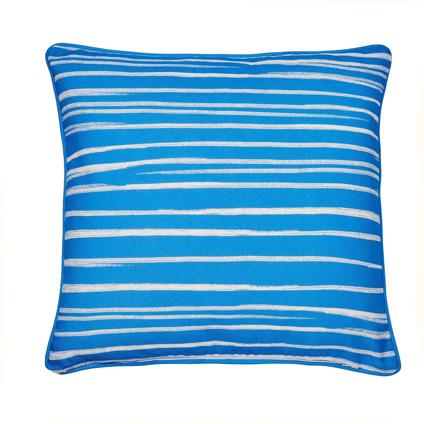 Beach Huts Outdoor Cushion in Blue