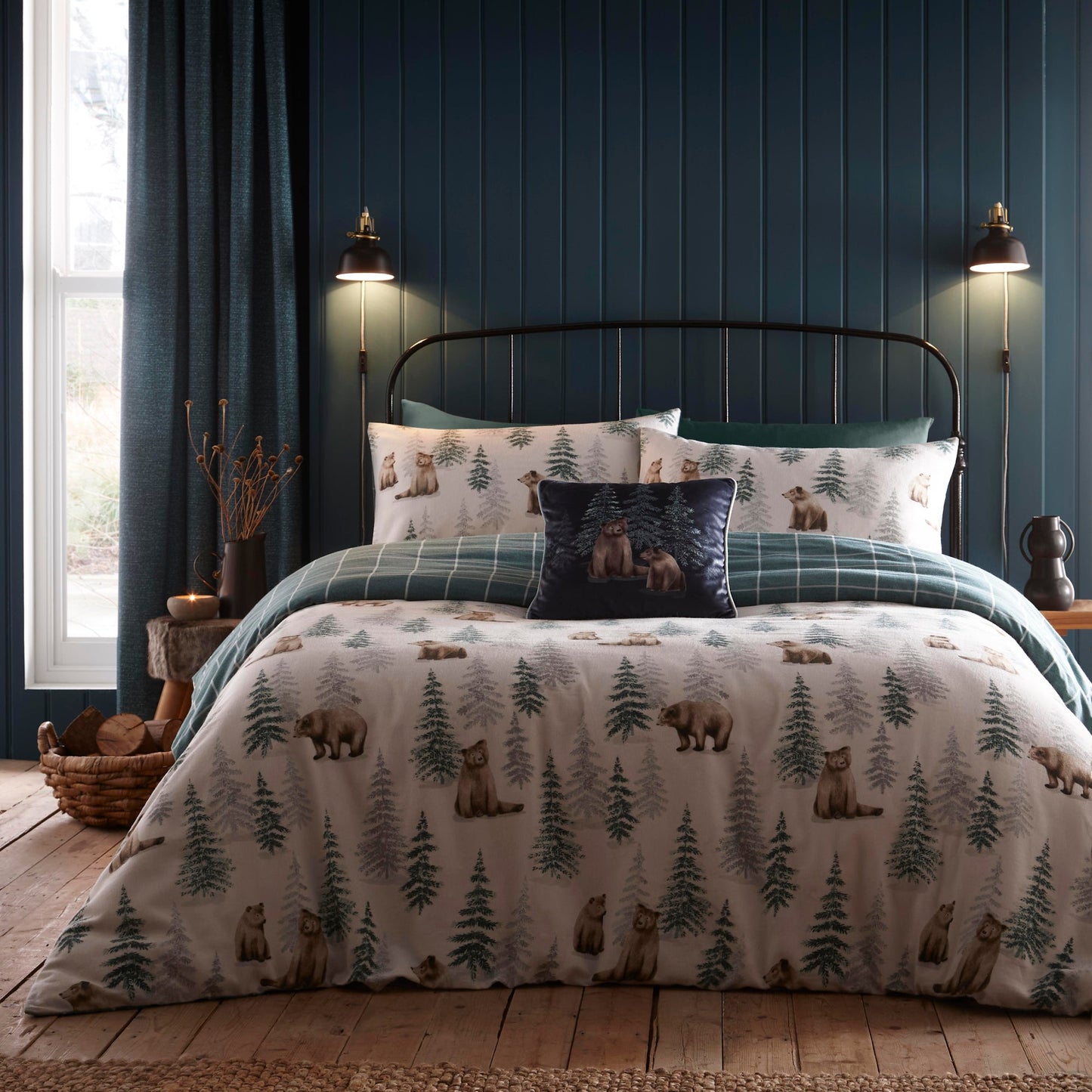 Bear Walks Duvet Cover Set in Natural