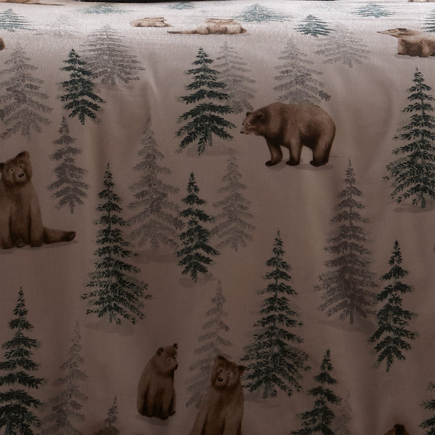 Bear Walks Duvet Cover Set in Natural