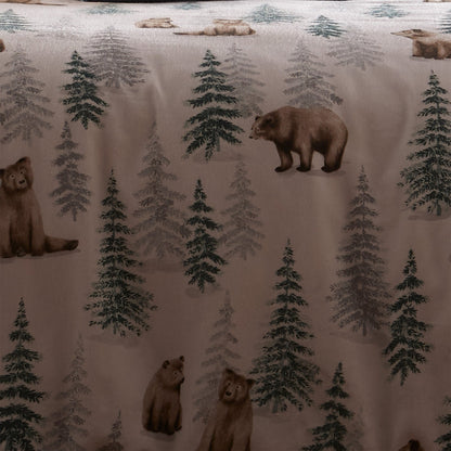 Bear Walks Duvet Cover Set in Natural