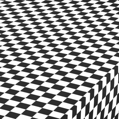 Beckett Stripe 25cm Deep Fitted Bed Sheet in Black/White