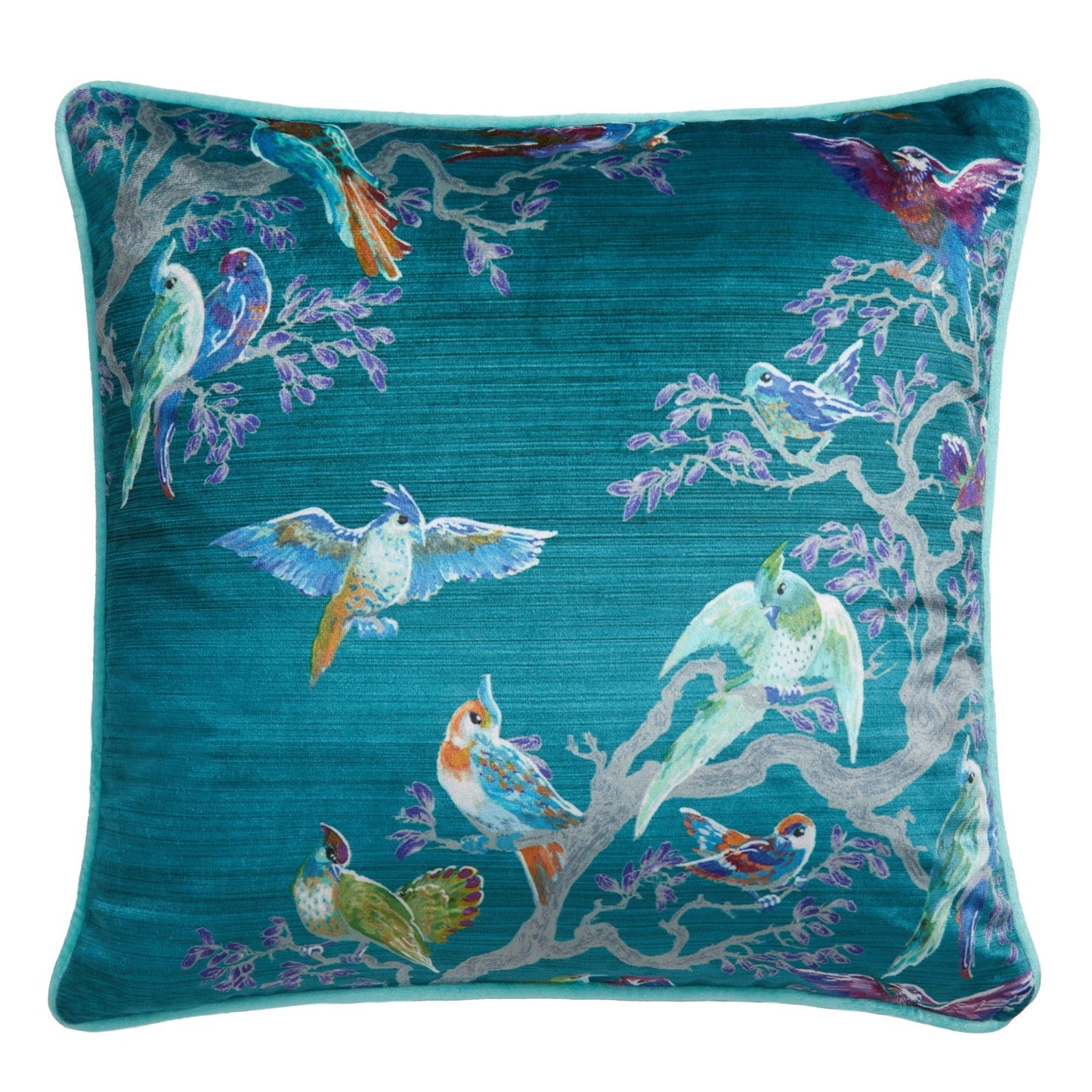 Birdity Absurdity Cushion in Blue