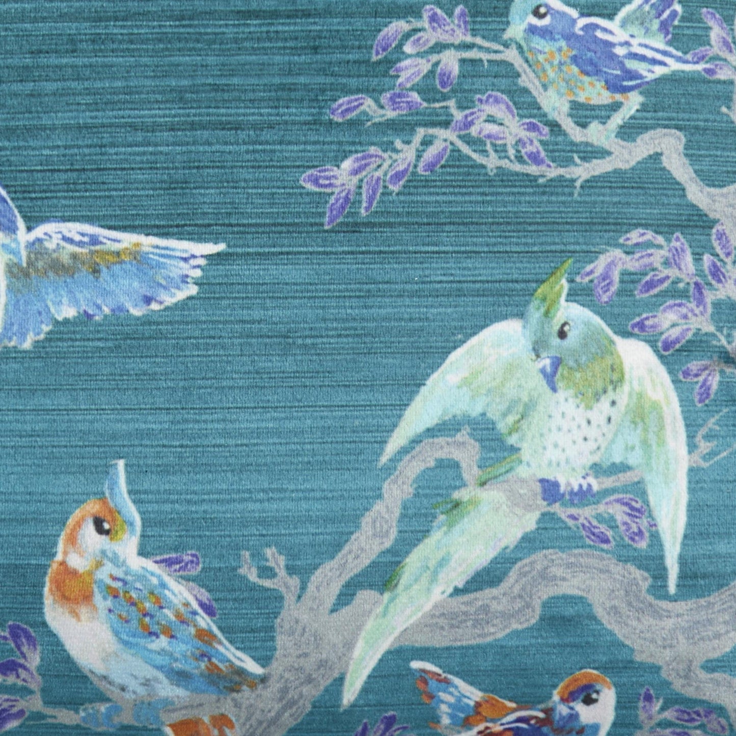 Birdity Absurdity Cushion in Blue