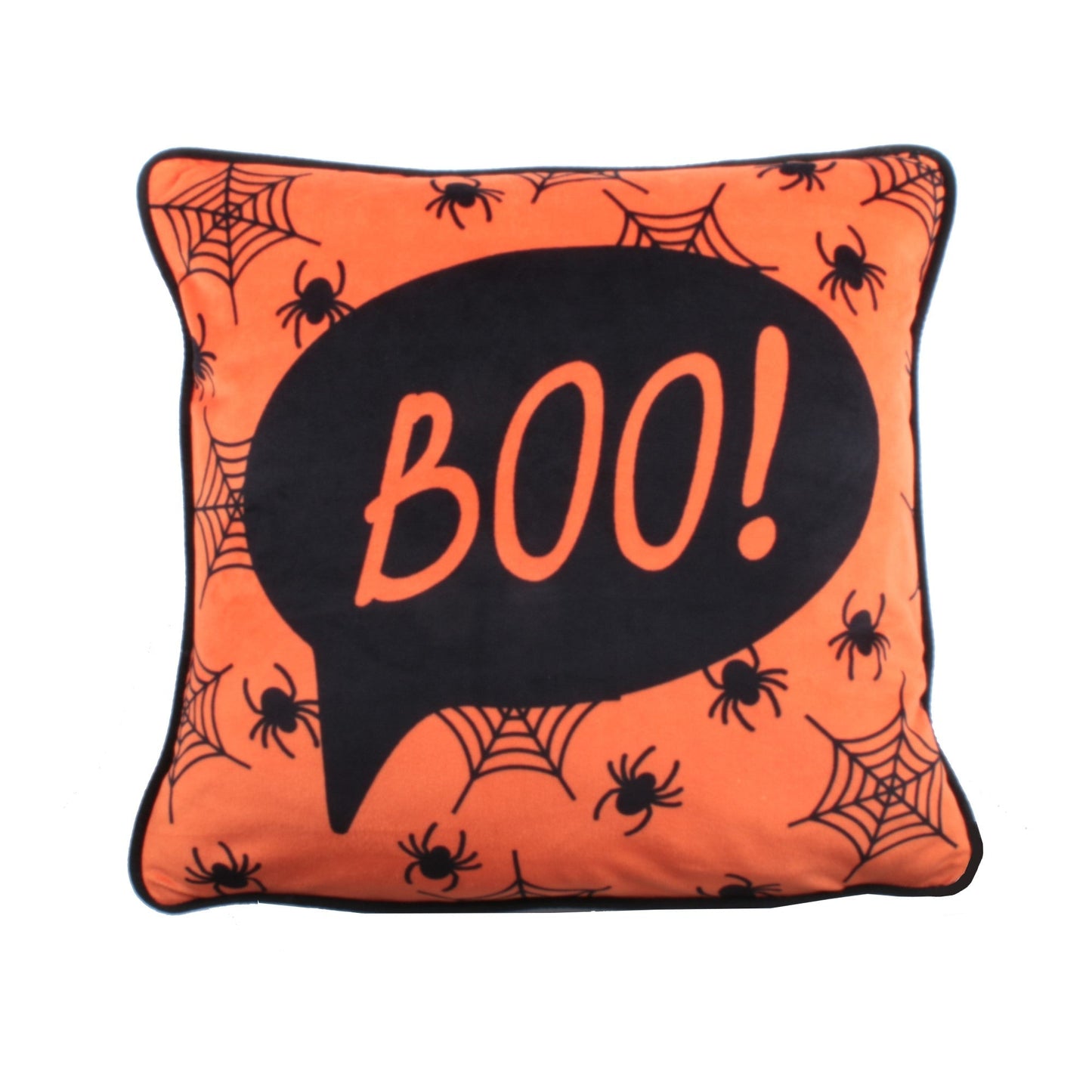 Boo Halloween Cushion in Orange