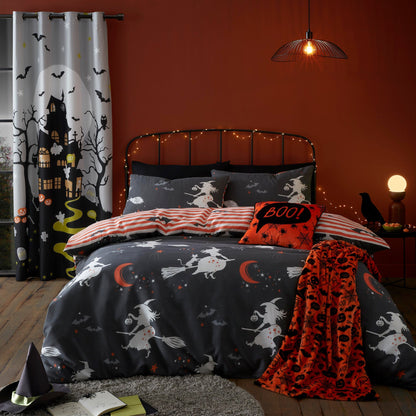 Boo Halloween Cushion in Orange