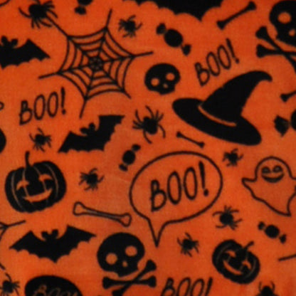 Boo Halloween Throw in Orange