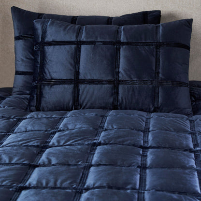 Brighton Square Duvet Cover Set in Navy