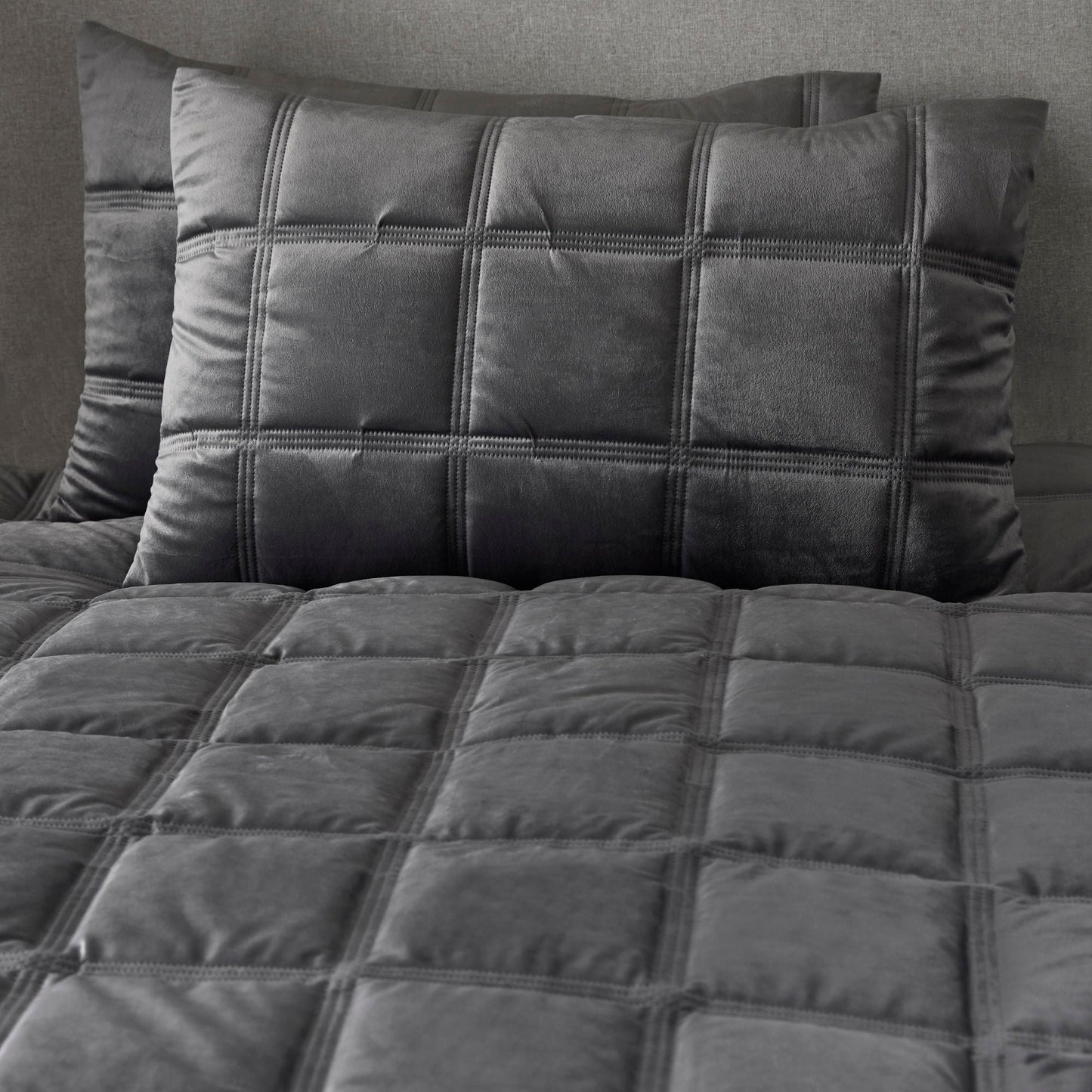 Brighton Square Duvet Cover Set in Slate