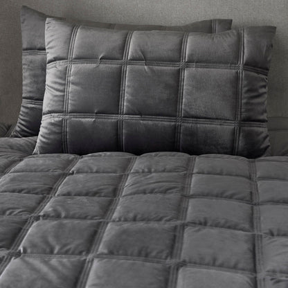 Brighton Square Duvet Cover Set in Slate