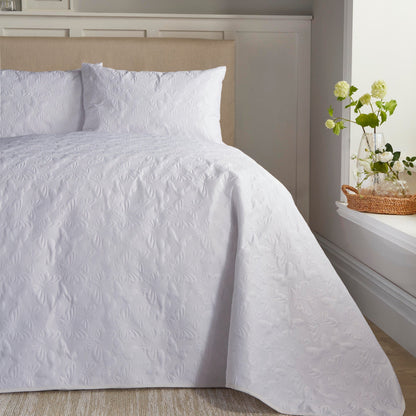 Butterfly Garden Bedspread in White