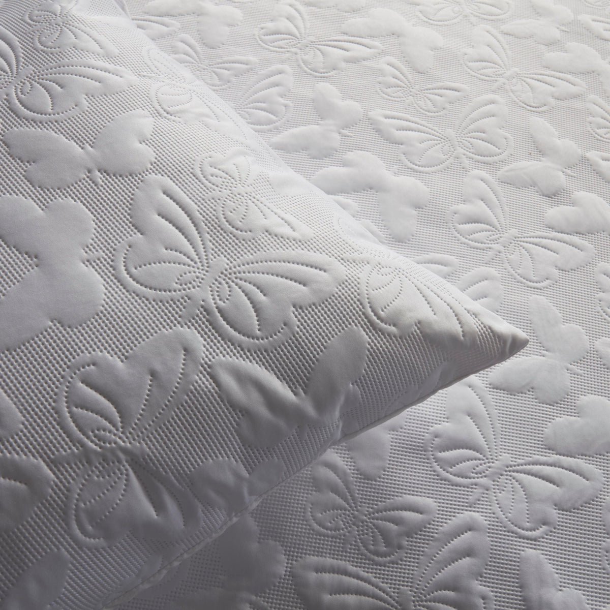 Butterfly Garden Duvet Cover Set in White
