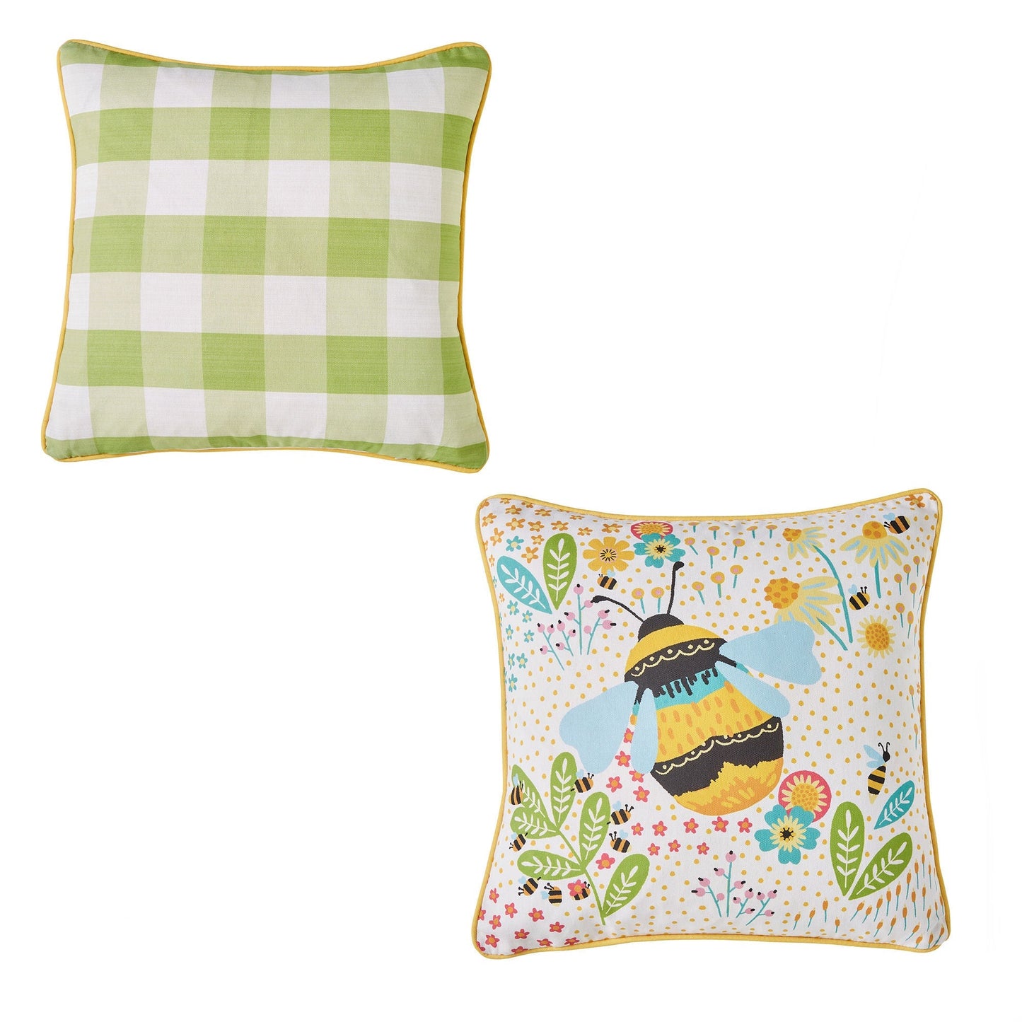 Buzzy Bee Outdoor Cushion in Ochre