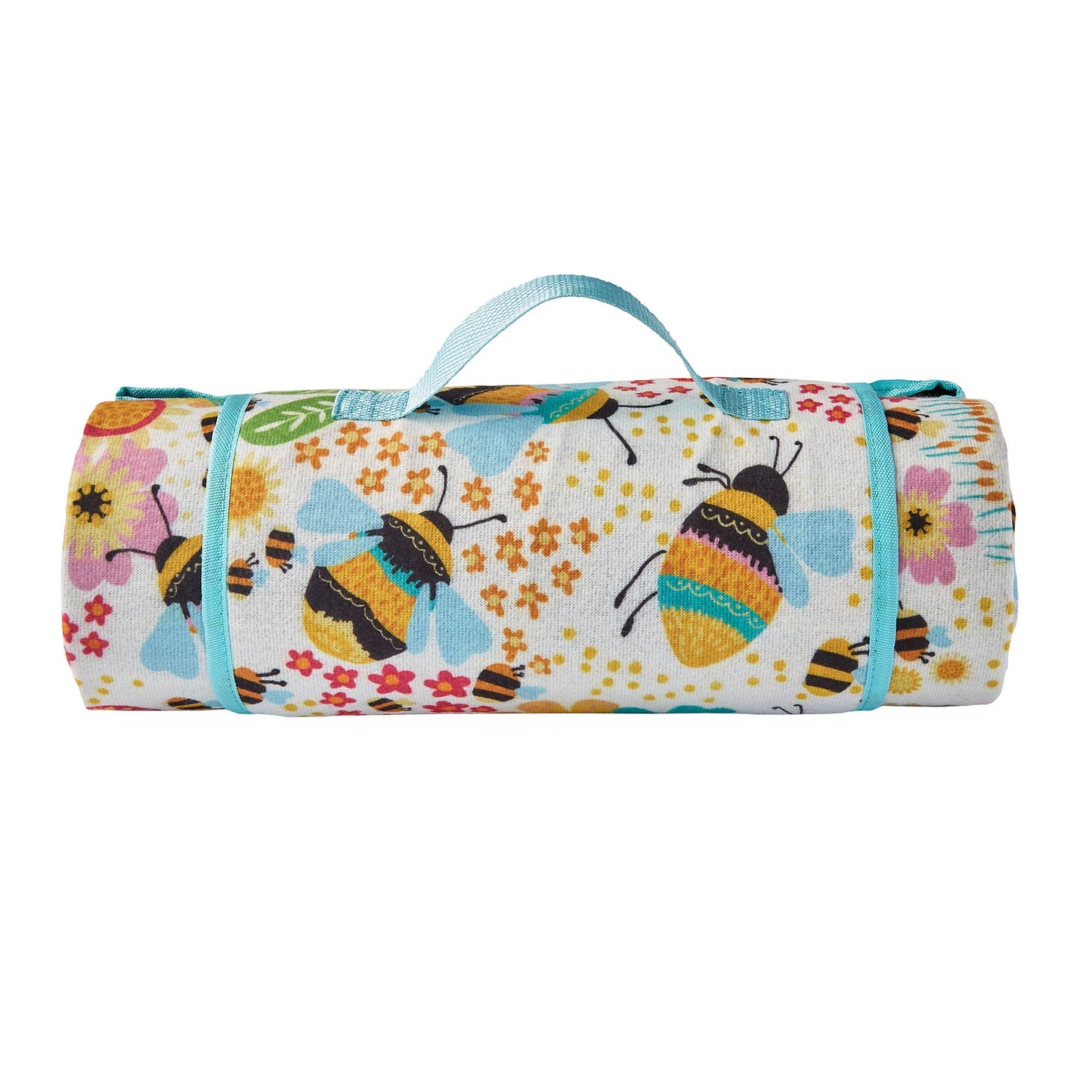 Buzzy Bee Outdoor Picnic Blanket in Ochre