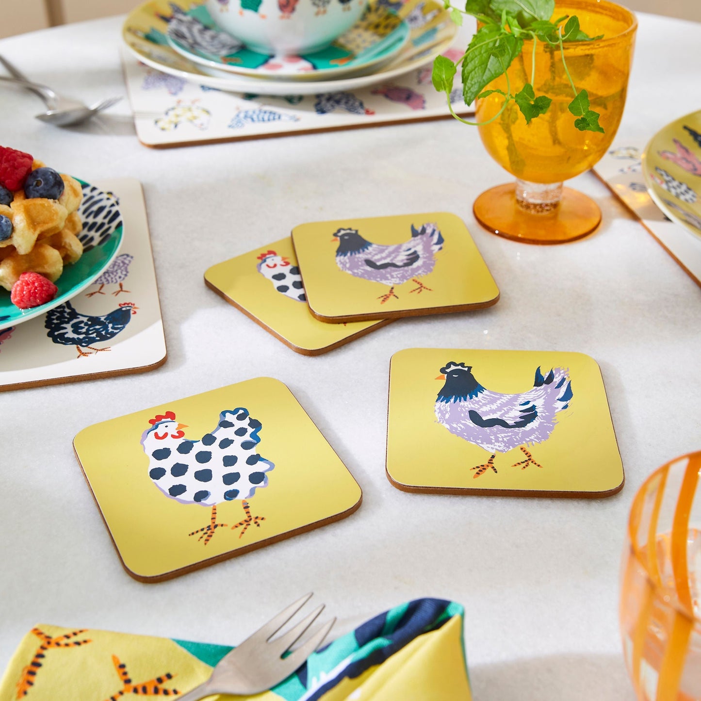 Chick Chicken Coasters 4 Pack