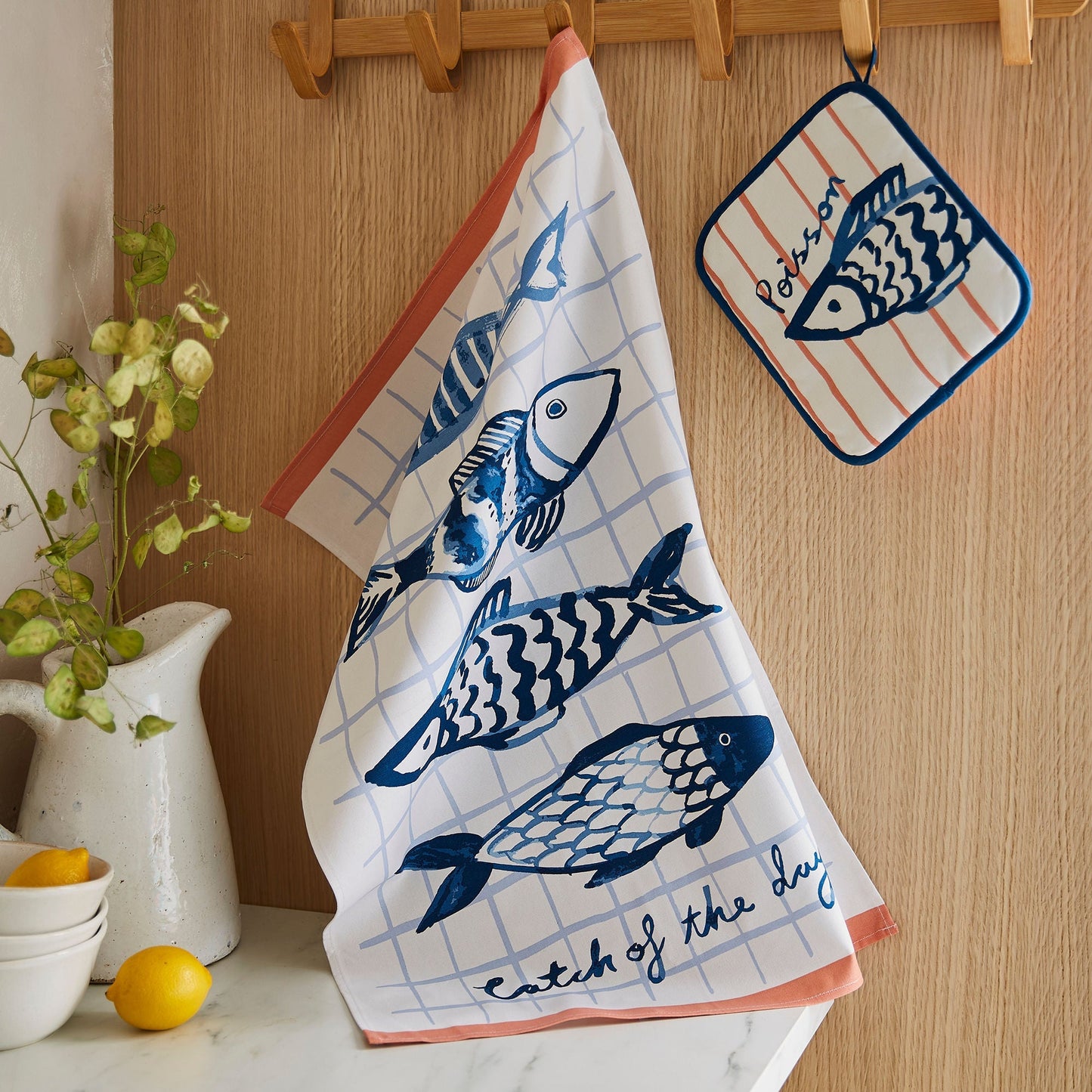 Catch of the Day Cotton Tea Towel