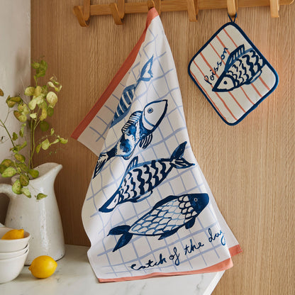 Catch of the Day Cotton Tea Towel