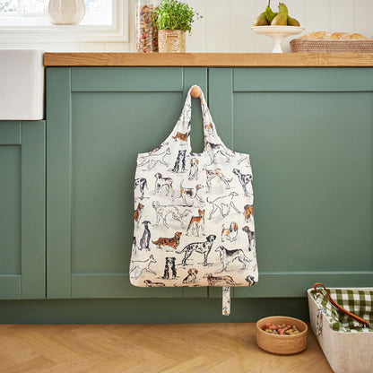 Country Dogs Foldable Tote Bag Medium