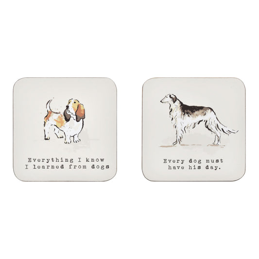 Country Dogs Coasters 4 Pack