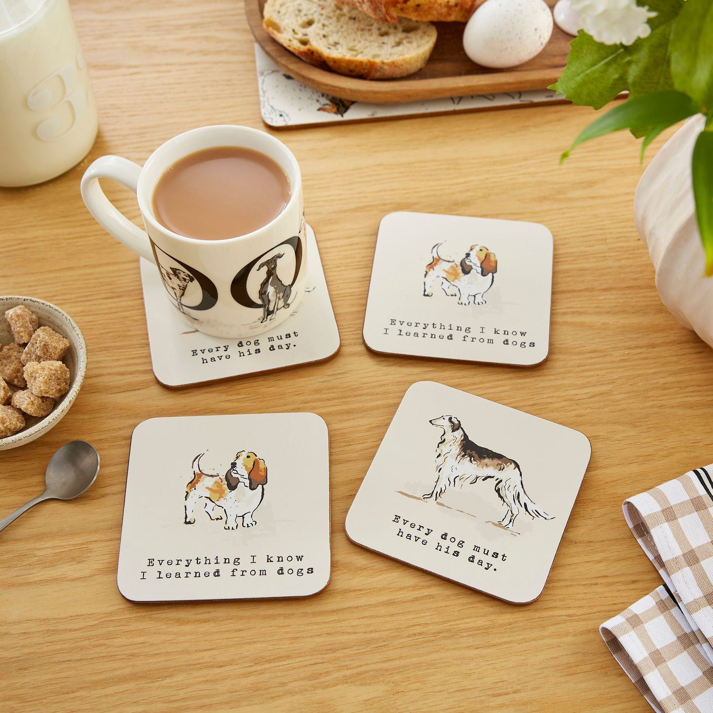 Country Dogs Bone China Mug