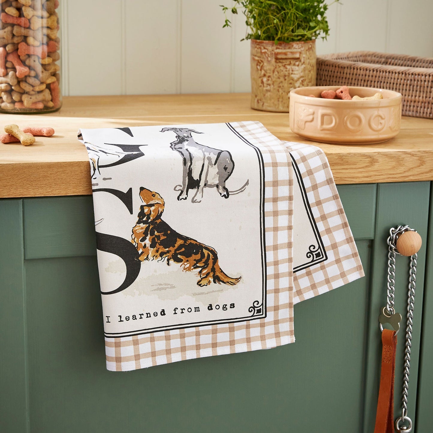Country Dogs Cotton Tea Towel