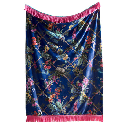 Cotswold Fantasia Throw in Navy