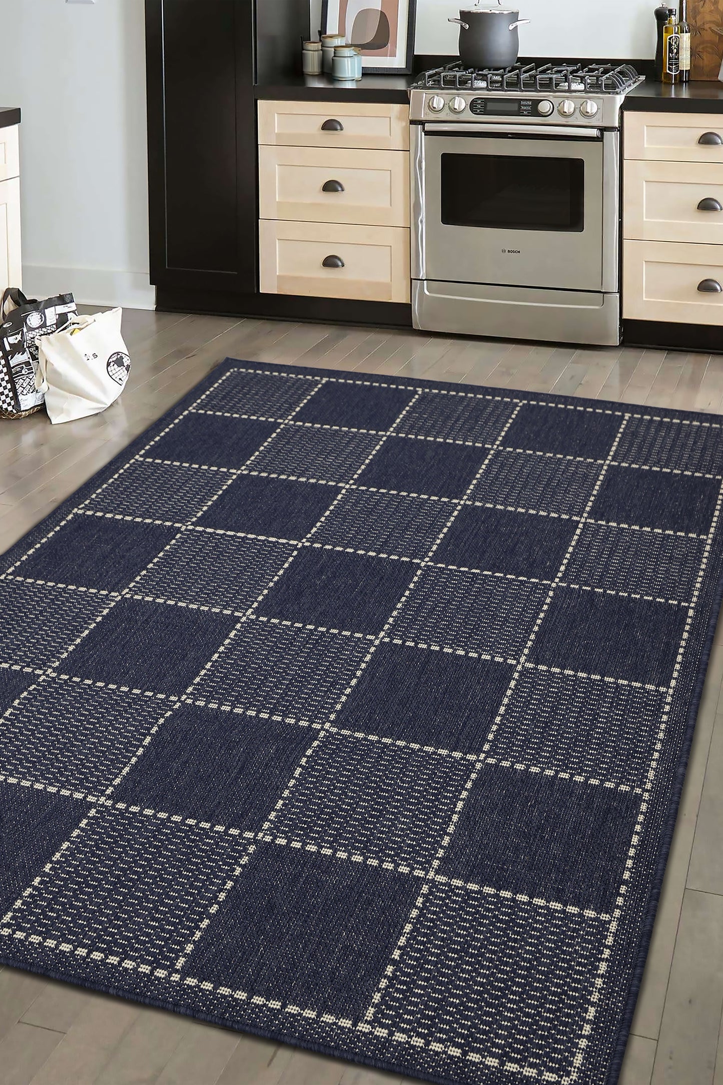 Check Flatweave Blue
