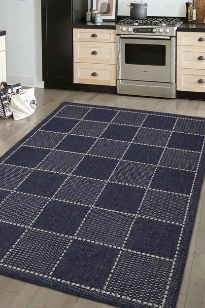 Check Flatweave Blue