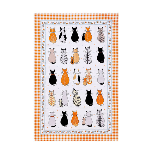 Cats In Waiting 2026 Cotton Tea Towel