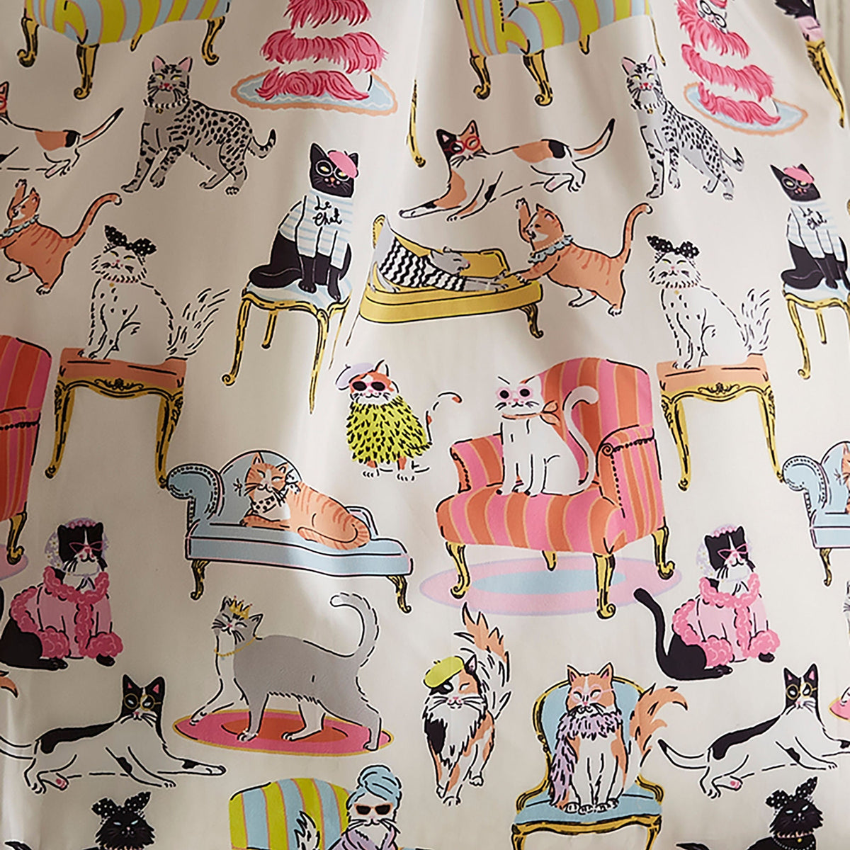 Cool Cats Foldable Tote Bag Medium in Multicolour