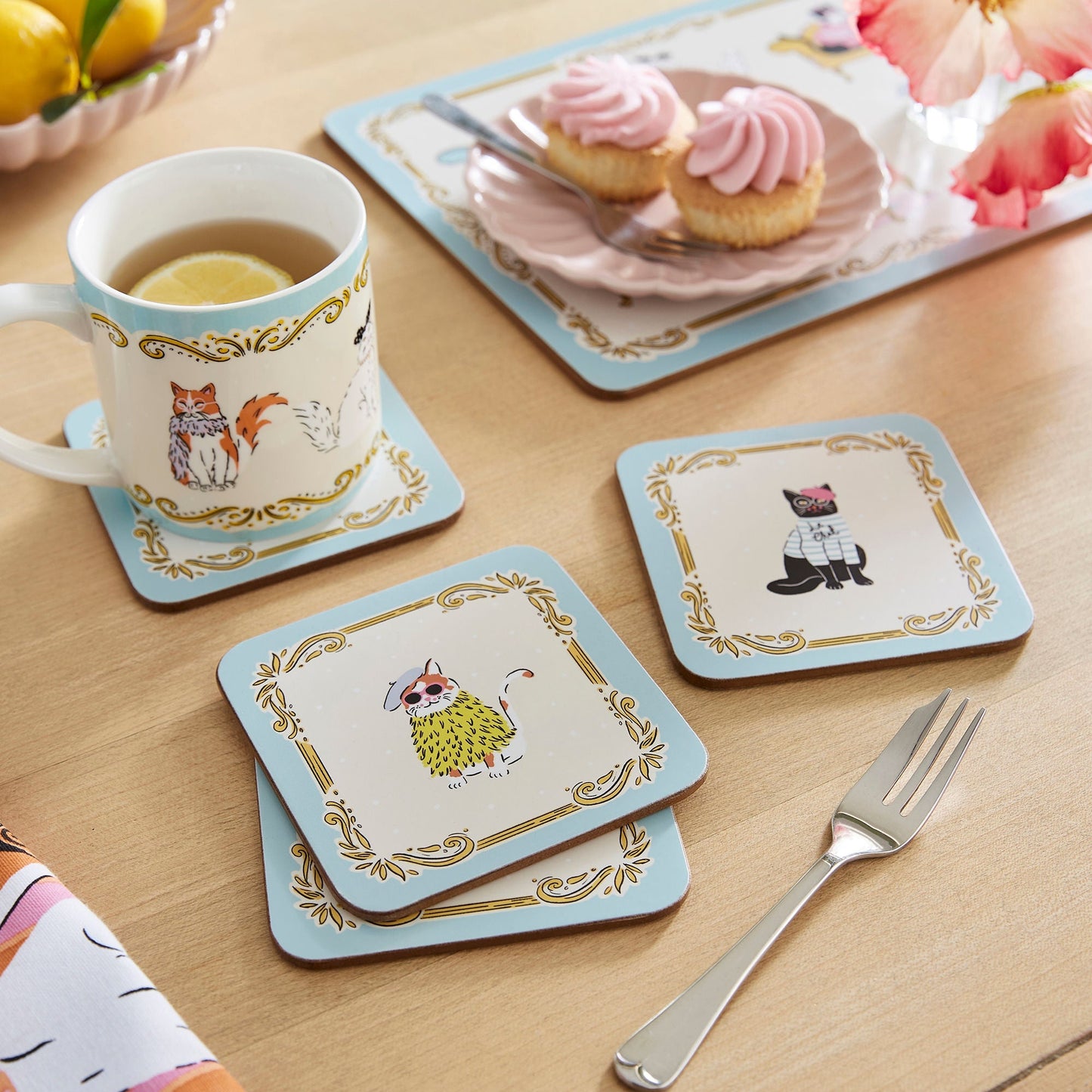 Cool Cats Coasters 4 Pack