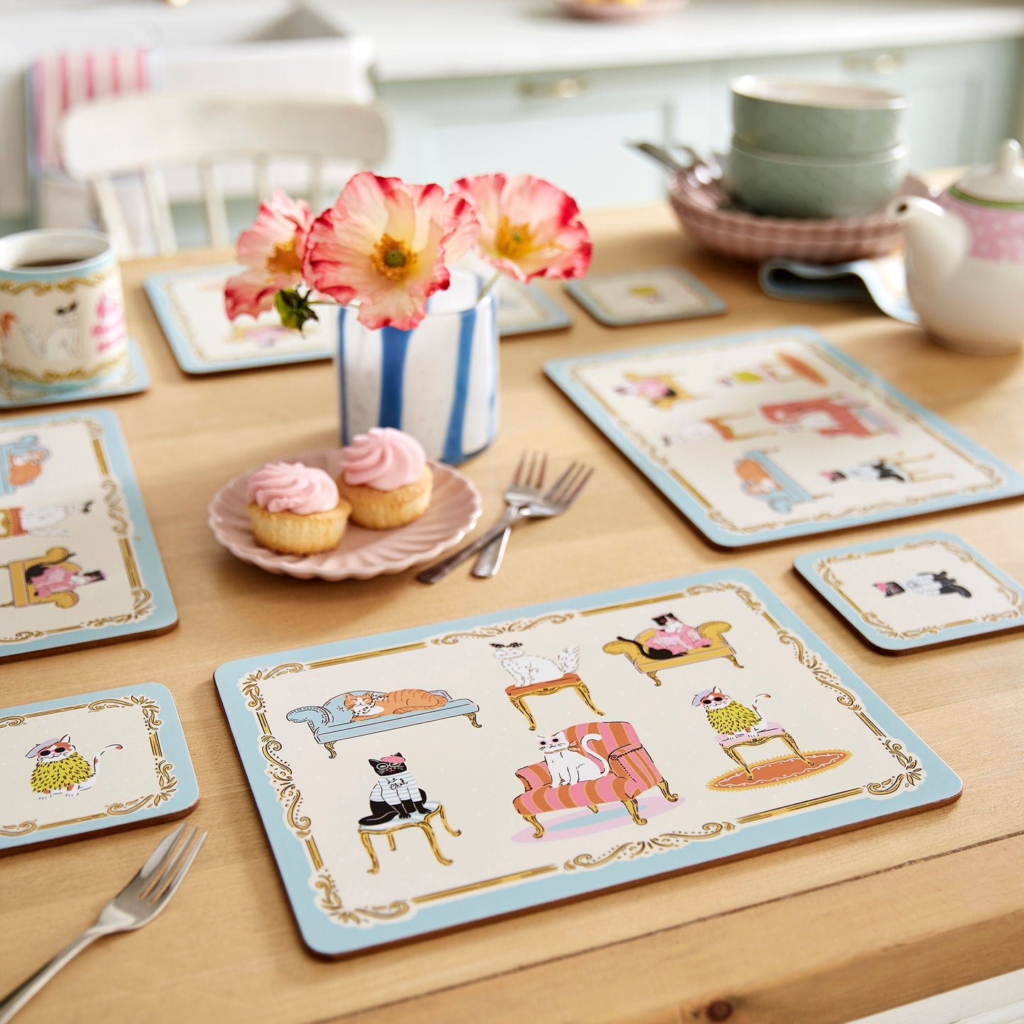 Cool Cats Coasters 4 Pack