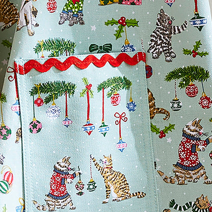 Christmas Cats Cotton Apron