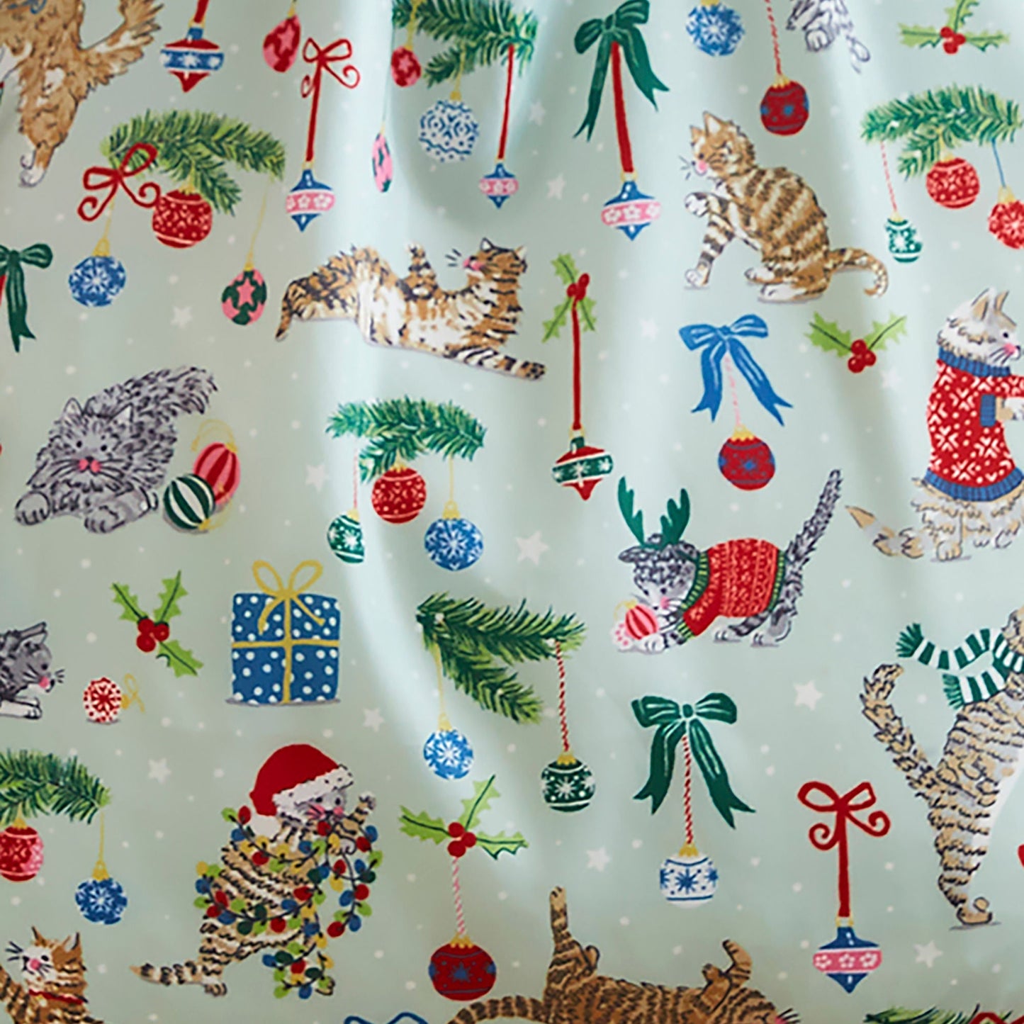 Christmas Cats Foldable Tote Bag Medium