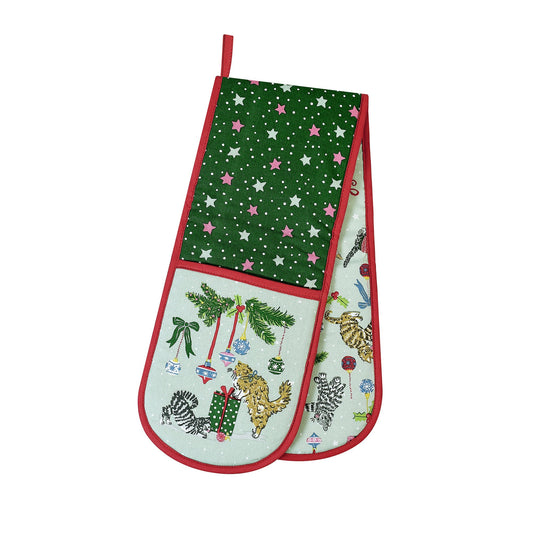 Christmas Cats Double Oven Glove