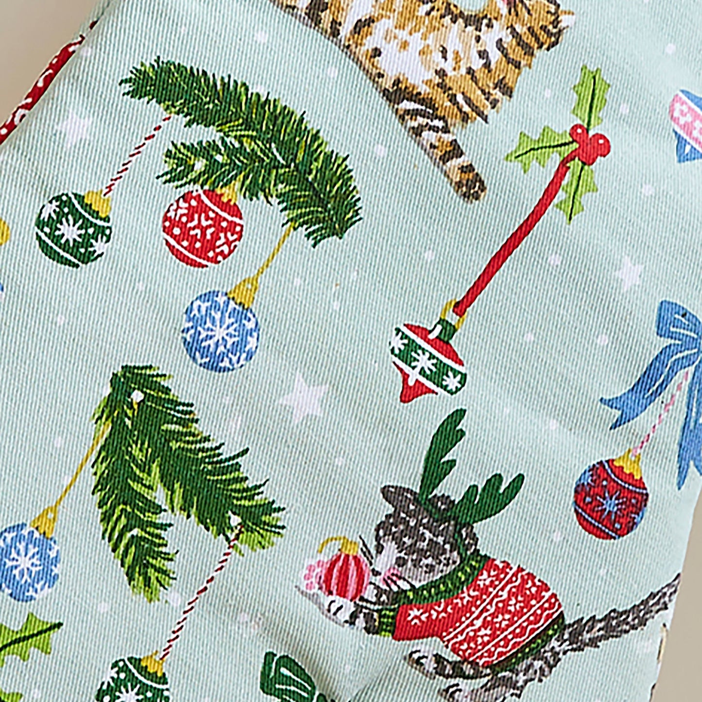 Christmas Cats Gauntlet Oven Glove