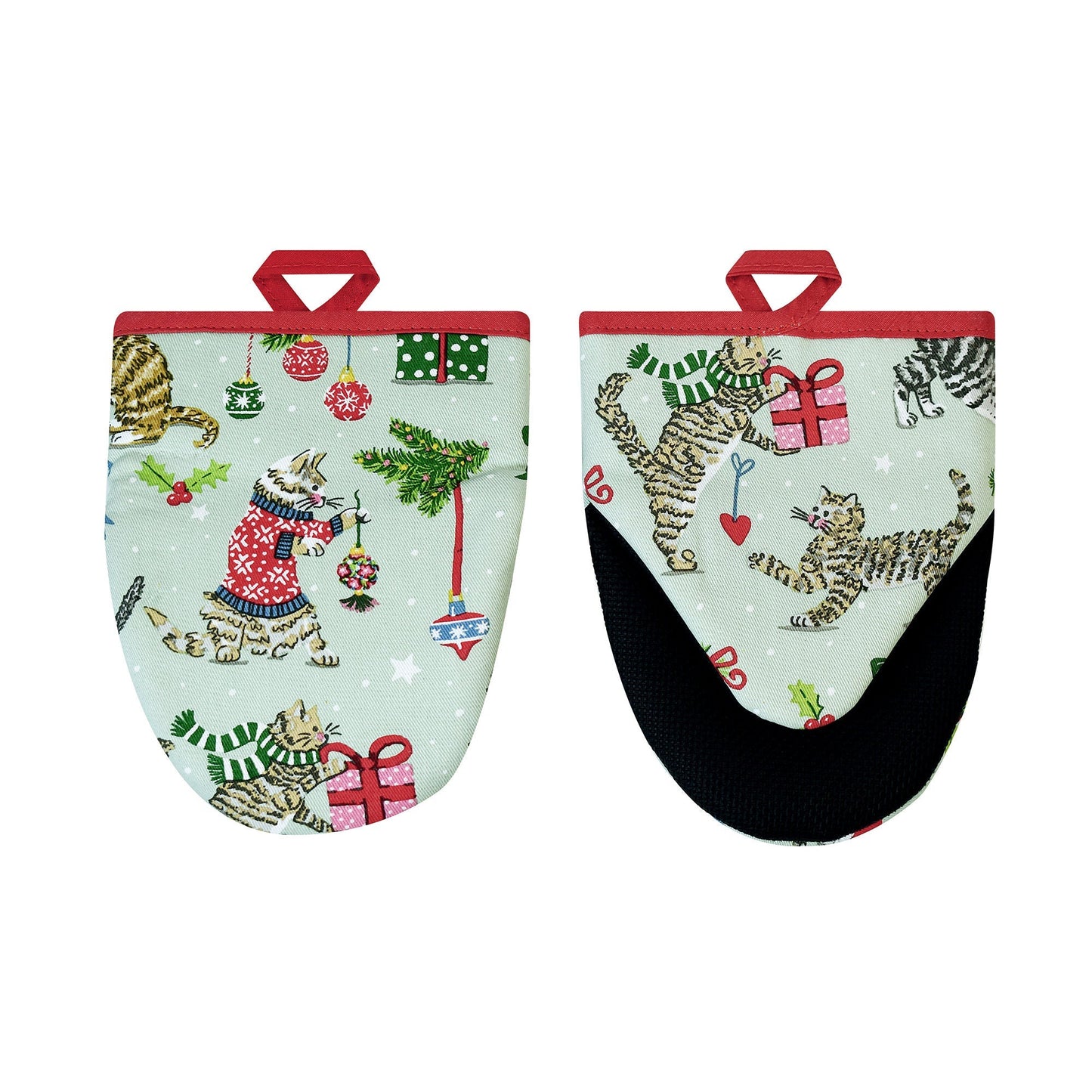 Christmas Cats Microwave Mitts Pair