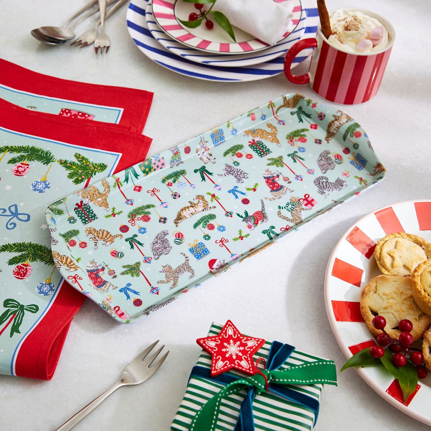 Christmas Cats Scatter Tray