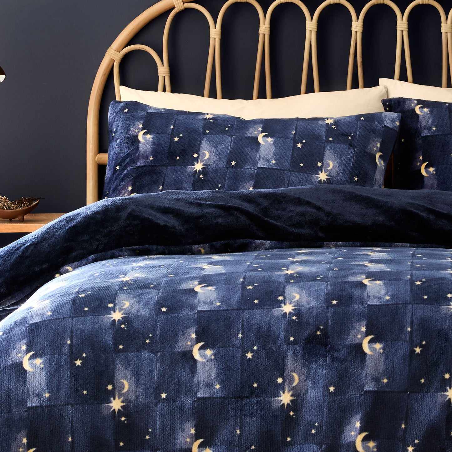 Cosmic Star Duvet Cover Set in Navy
