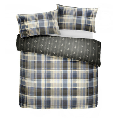 Connolly Check Duvet Cover Set in Charcoal